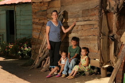 Poor Family in Rural Dominican Republic
